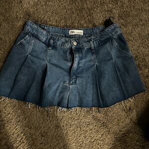 Zara denim skater skirt